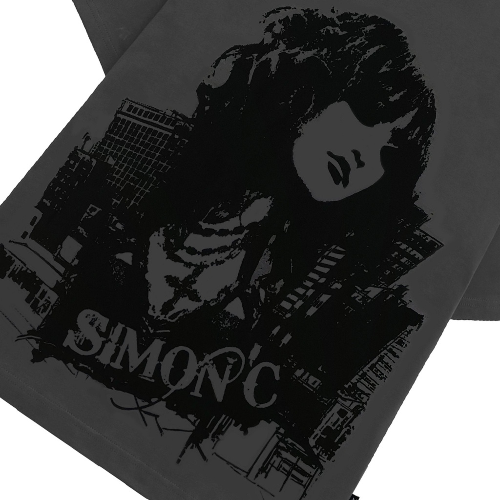 Áo Thun Simon'c Pretty tee - Xám  Nam Nữ Unisex Tay Lỡ  Local Brand