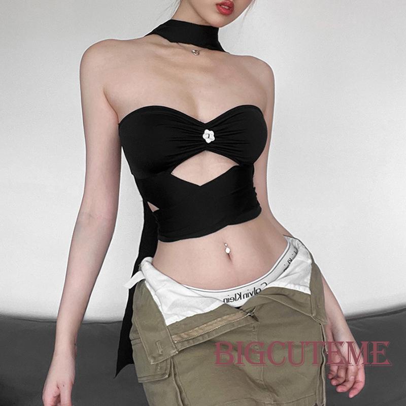 Áo Hai Dây Cổ Chữ V Màu Trơn Họa Tiết Hoa Thời Trang Xuân Hè Cho Nữ