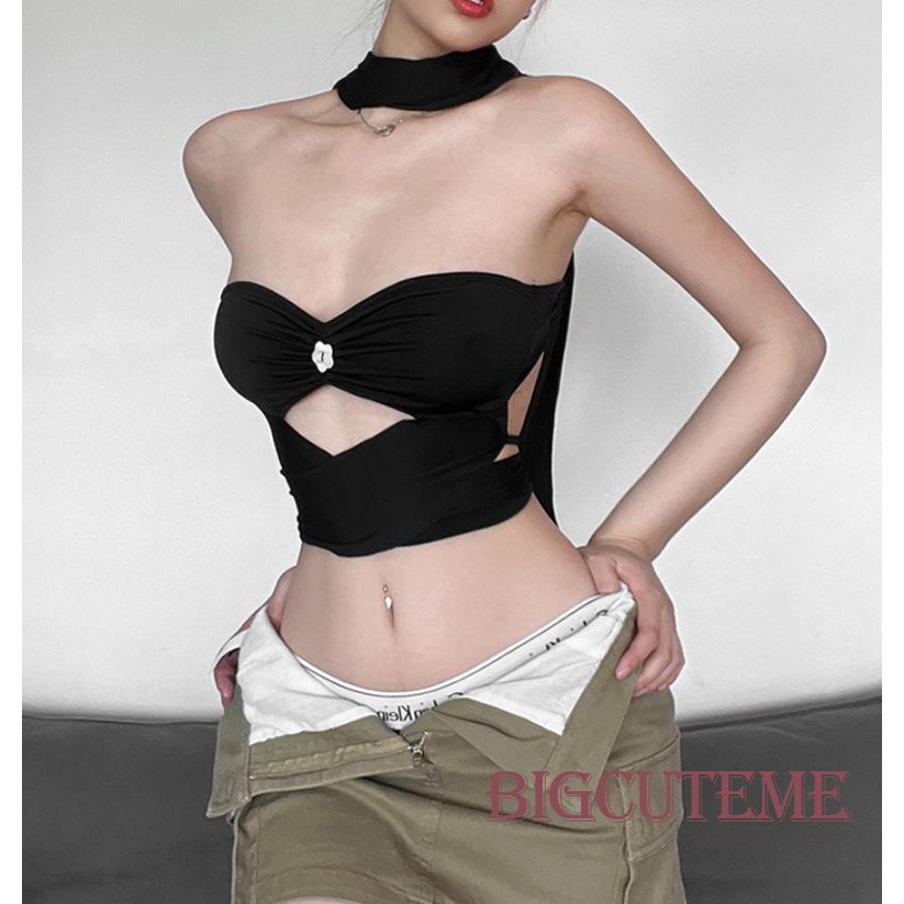 Áo Hai Dây Cổ Chữ V Màu Trơn Họa Tiết Hoa Thời Trang Xuân Hè Cho Nữ