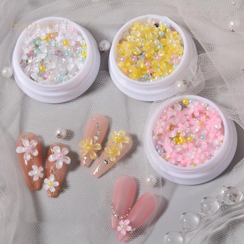 Hộp Phụ Kiện Hoa Đính Trang Trí Móng Tay Xinh Xắn