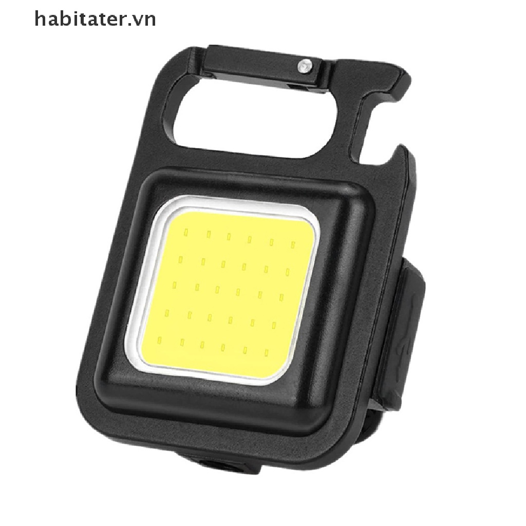 Móc Khóa Đèn LED Mini Di Động Kèm Nút Bần Có Thể Sạc Lại Bằng Cổng USB Đa Ứng Dụng Cho Hoạt Động Ngoài Trời