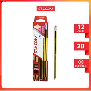 1 cây bút chì gỗ stacom pc113 2b