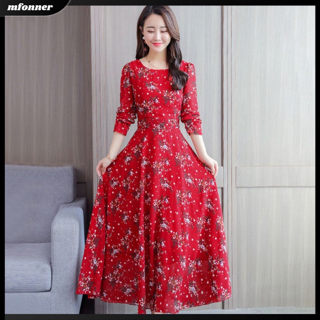 Đầm Dài Qua Gối In Hoa Phong Cách Bohemian Thời Trang Đi Biển Mùa Hè Dành Cho Nữ