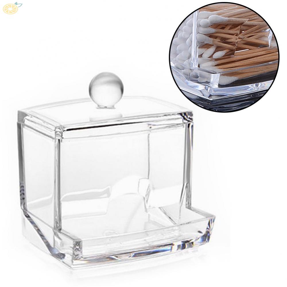 1 Hộp Đựng Bông Tẩy Trang / Tăm Bông Trang Điểm Có Giá Đỡ