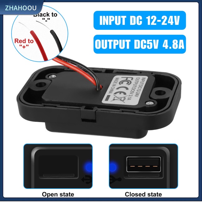 ☃Nhà Cửa☃ Ổ Cắm Sạc Nhanh Usb Kép 5v4.8a Kèm Vỏ Bảo Vệ Chống Bụi Tự Động Đóng