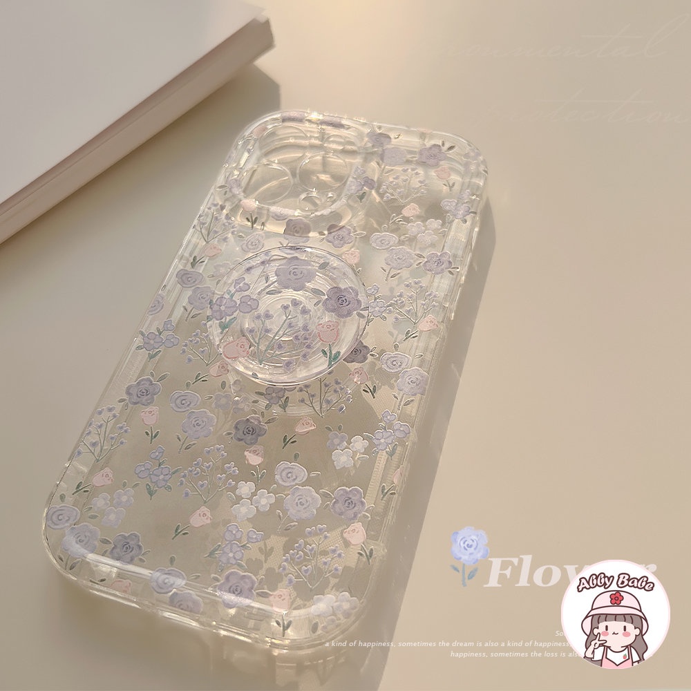 Ốp Điện Thoại TPU Mềm Hình Hoa Tulip Gắn Giá Đỡ Chống Bẩn / Va Đập Cho IPhone 14 Pro Max 13 12 11 Pro Max X XS Max