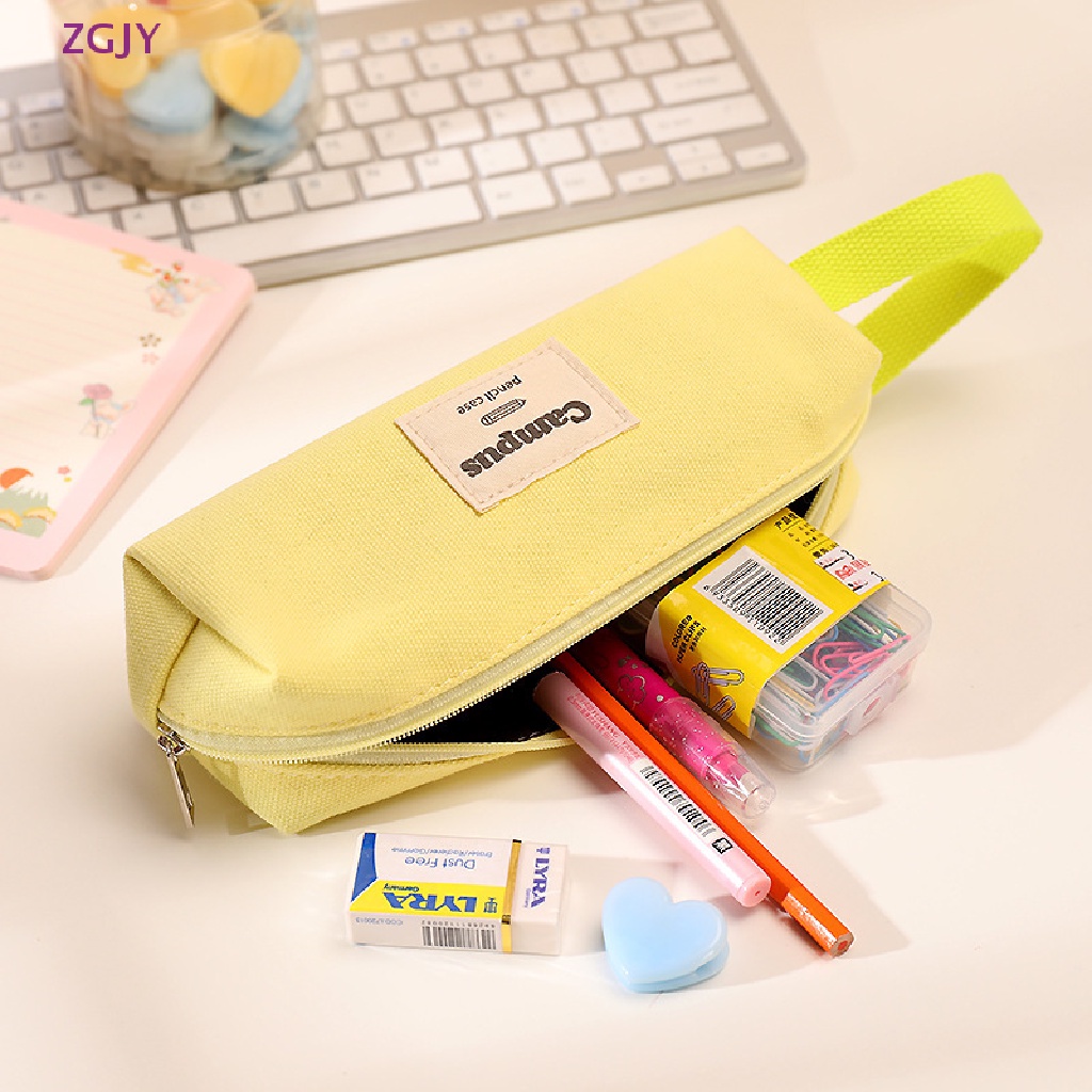 Túi Đựng Bút / Cọ Trang Điểm ZGJY Kawaii Sức Chứa Lớn Có Khóa Kéo Mới