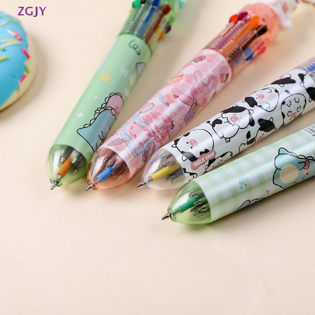 Set 10 Bút Bi Nhiều Màu Hình Động Vật Dễ Thương Mới