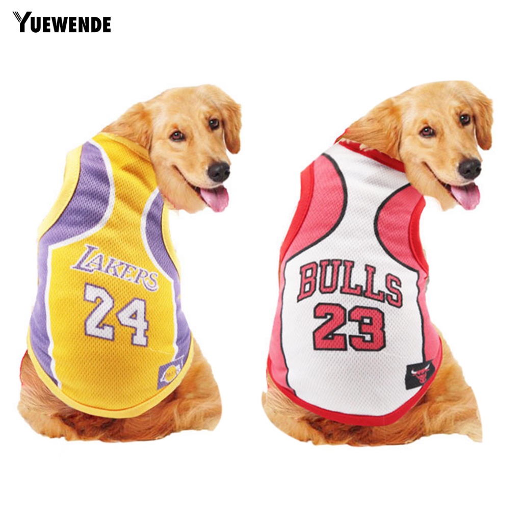 Áo Thun Bóng Rổ In Chữ Phối Lưới Thời Trang Mùa Hè Cho Thú Cưng