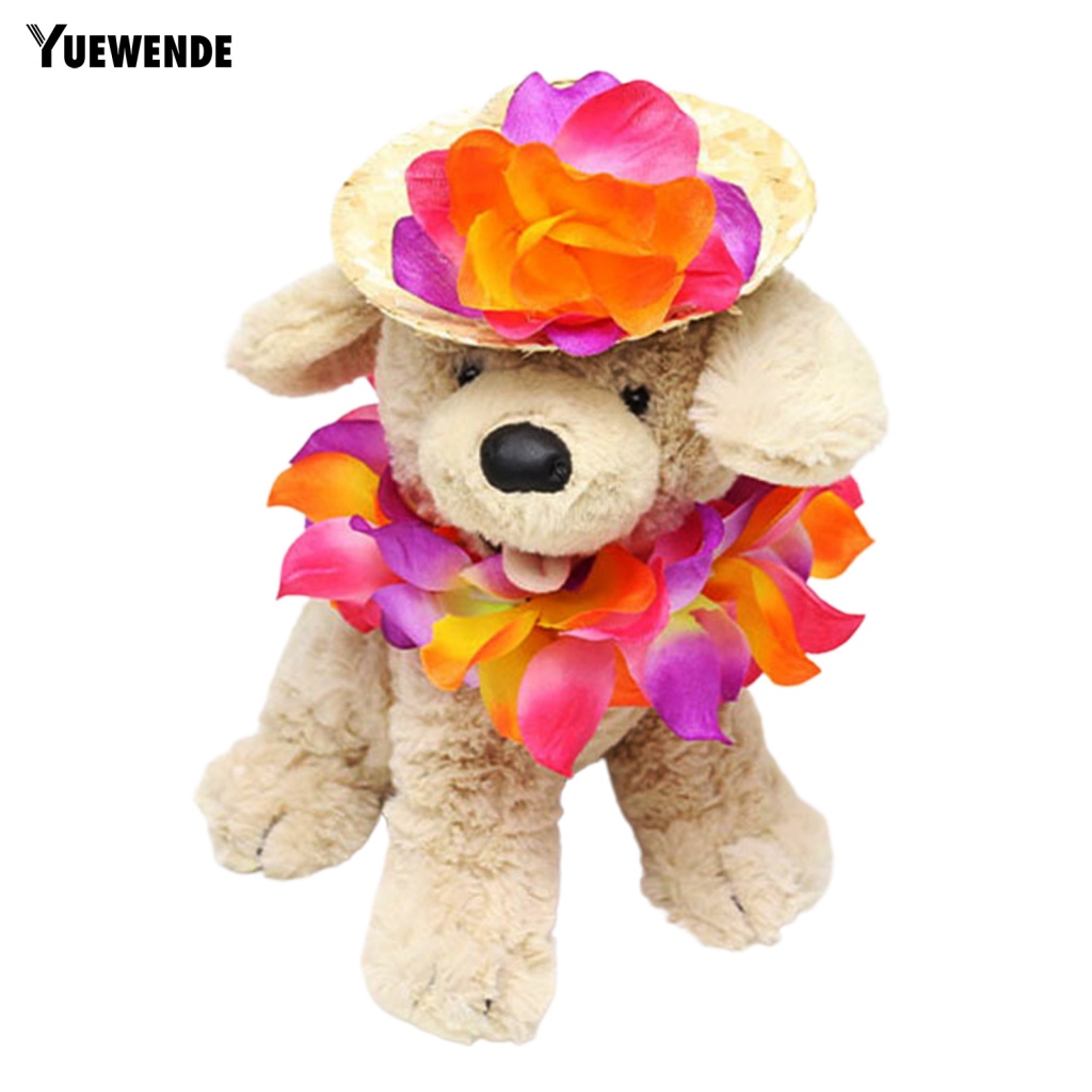 Nón Rơm Nhiều Màu Sắc Không Phai Cho Thú Cưng