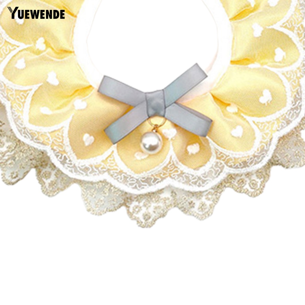 Khăn Choàng Cổ Họa Tiết Trái Tim Đính Ngọc Trai Thanh Lịch Cho Thú Cưng