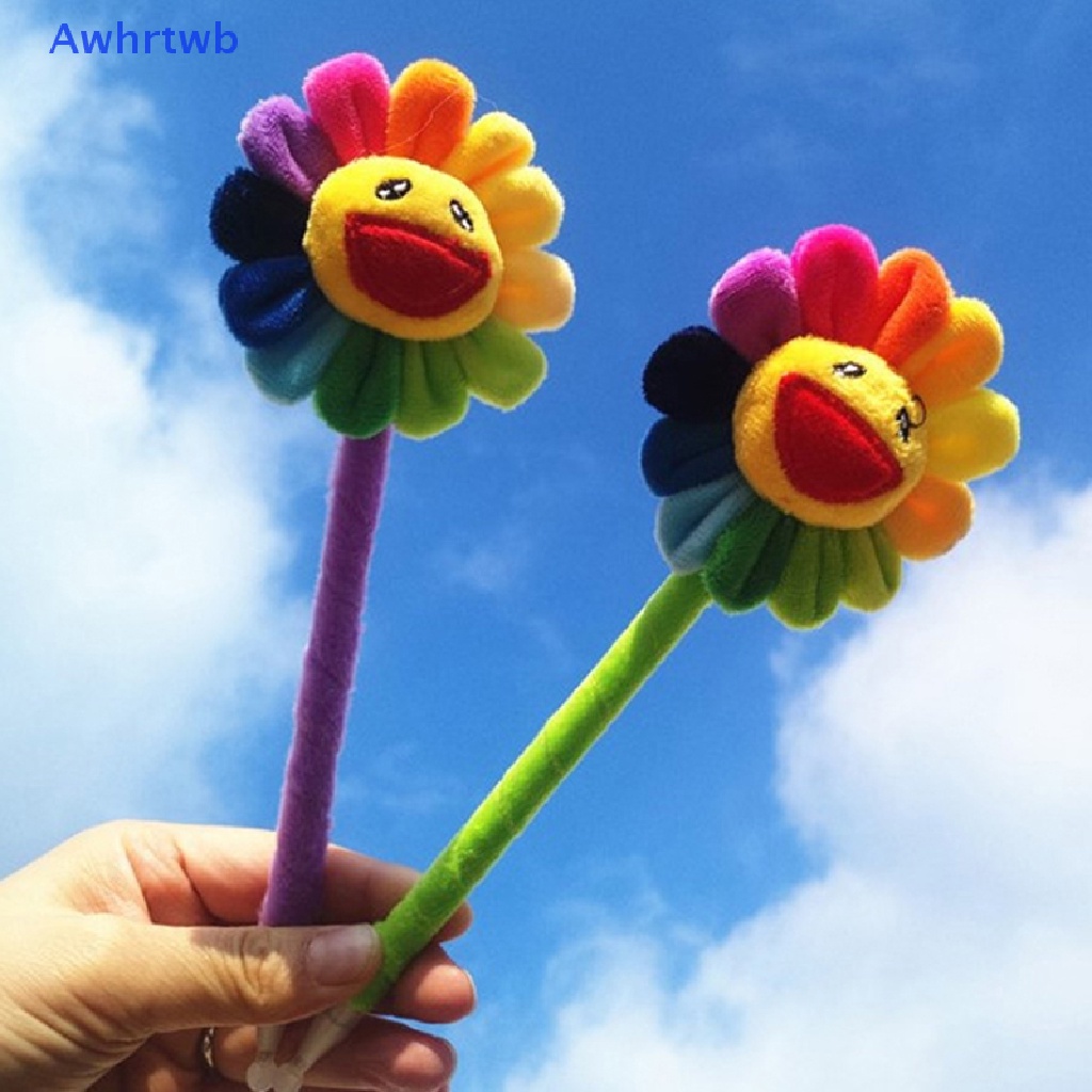 Awhrtwb Bút Mực Gel Hình Hoa Hướng Dương Màu Đen Phiên Bản Hàn Quốc Dễ Thương Vui Nhộn Dành Cho Học Sinh / Văn Phòng