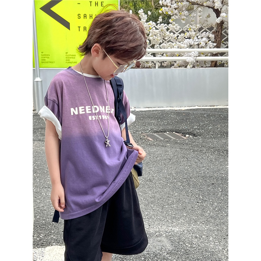 Áo thun cho bé ombre Needneat AB709 sz 90-160, áo phông trẻ em thời trang Hàn Quốc