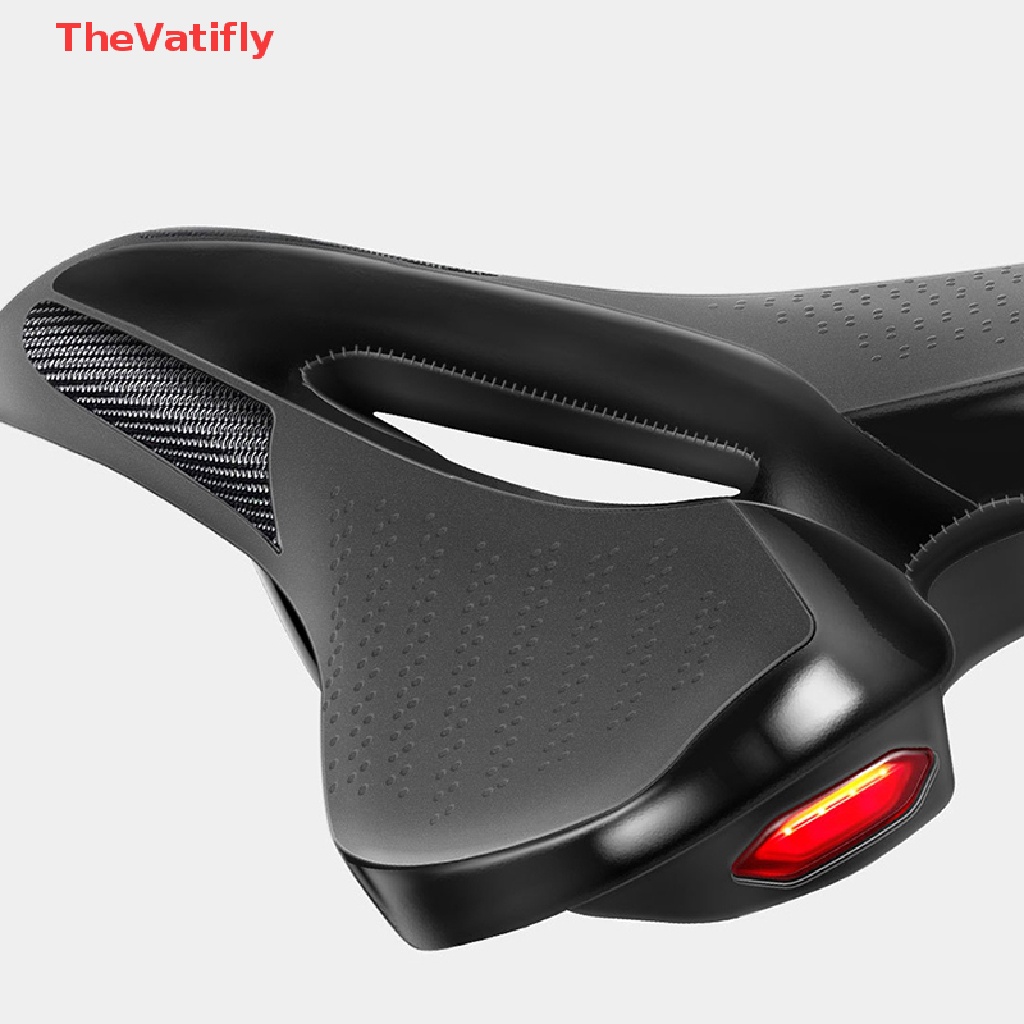 Yên Xe Đạp Leo Núi Bằng PU Mềm Mại Thoáng Khí Kèm Đèn Đuôi Cảnh Báo Cổng Sạc USB