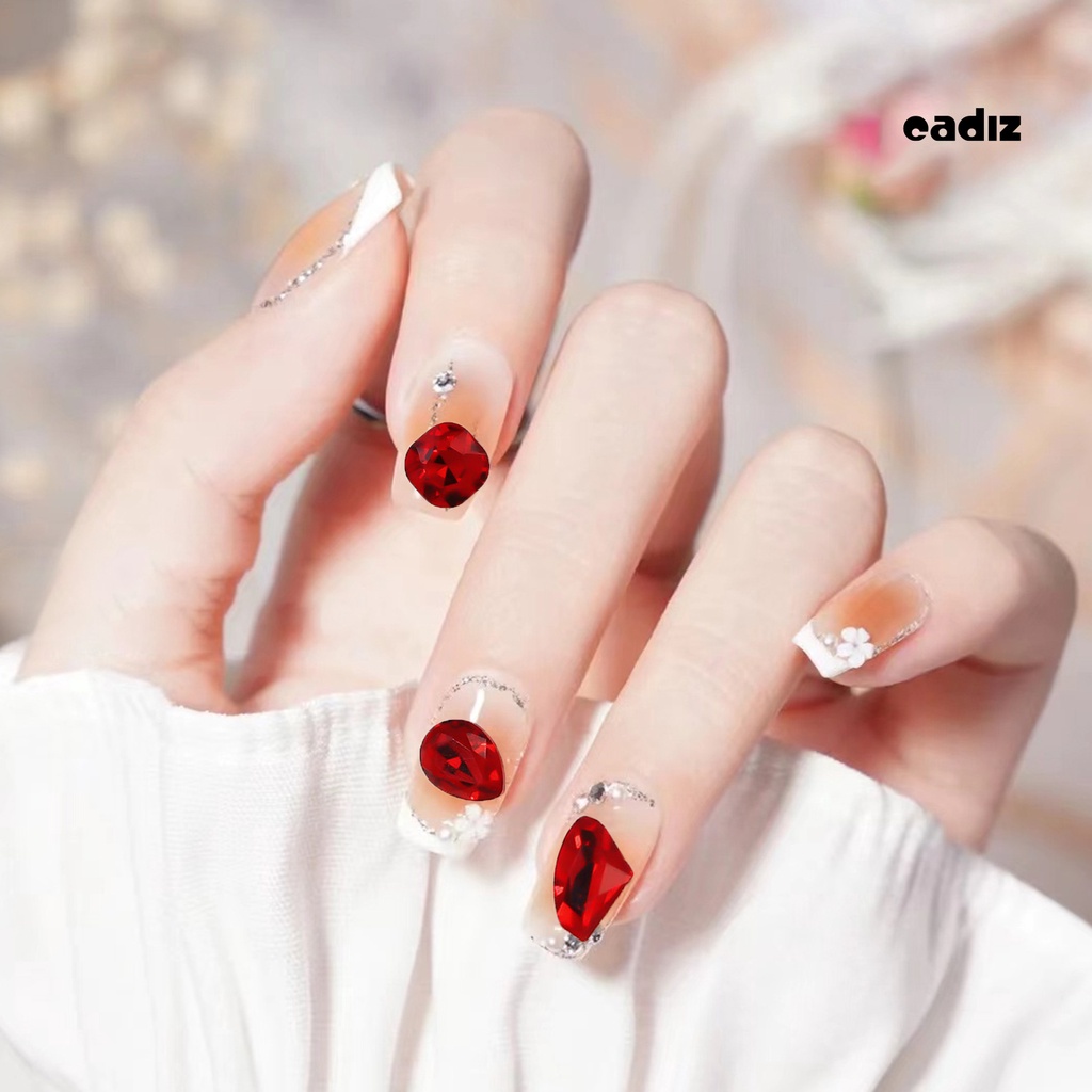 Hộp 20 Hạt Kim Cương Giả Hình Giọt Nước 3D Lấp Lánh Trang Trí Móng Tay Nghệ Thuật