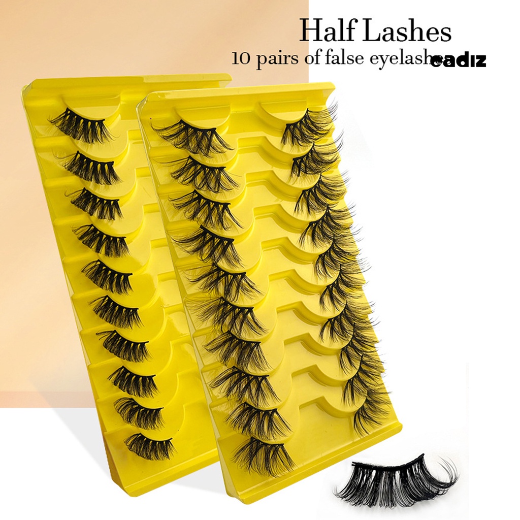 Set 10 Cặp Lông Mi Giả Cong Mềm 3D Tự Nhiên Linh Hoạt Cho Nữ