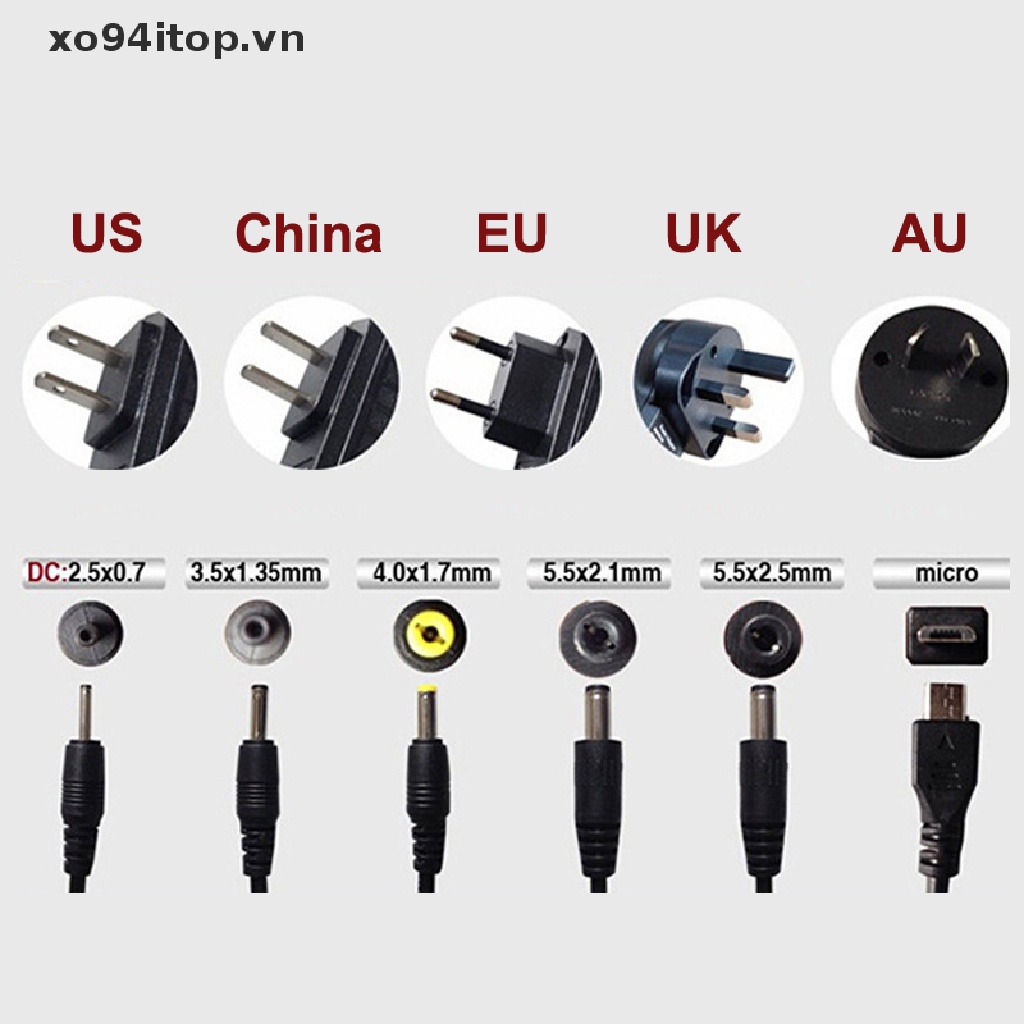 Bộ Chuyển Đổi Nguồn Điện 12V 2.5A AC 100V-240V Cho Đèn