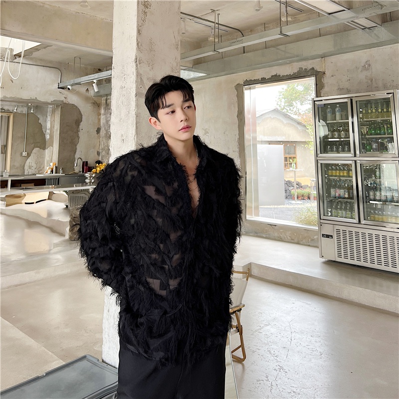 Áo Sơ Mi Tay Dài Phồng Mỏng Nhẹ Thời Trang Mùa Hè 2023 Sang Trọng Cho Nam