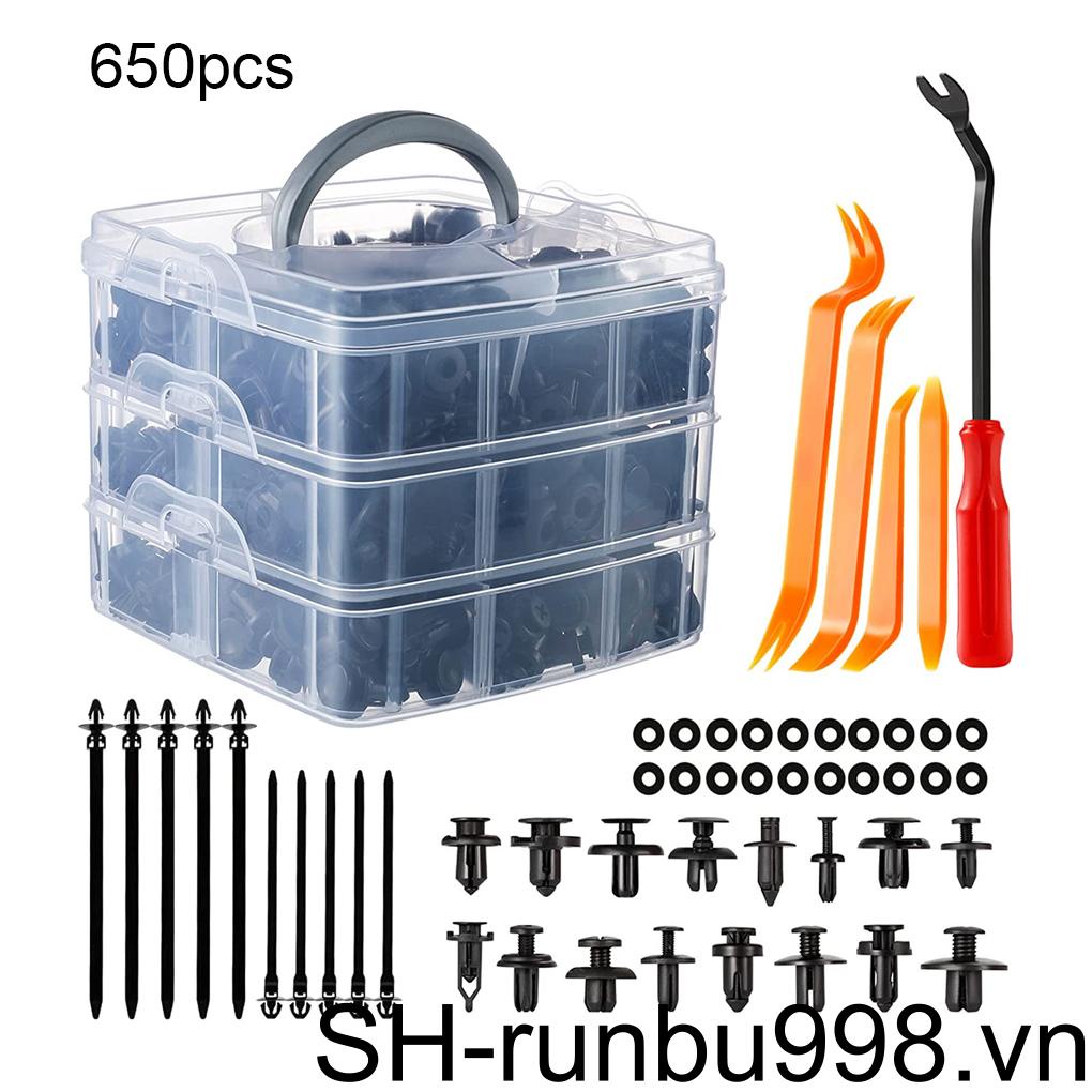 Bộ 650 Kẹp Cố Định Cửa Xe Hơi Tiết Kiệm Không Gian Tháo Gỡ Nhanh Tiện Dụng