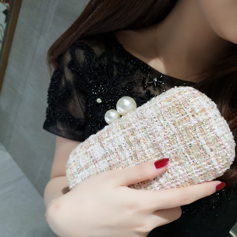 Túi Xách Đính Ngọc Trai Thiết Kế Mới Đơn Giản Thời Trang Dành Cho Nữ