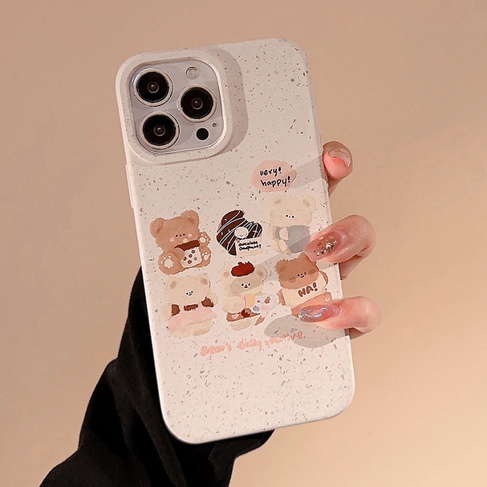 Ốp Điện Thoại TPU Mềm Chống Sốc In Hình Gấu Hoạt Hình Dễ Thương Cho IPhone 14 13 12 11 Pro Max X XR 8 7 Plus SE