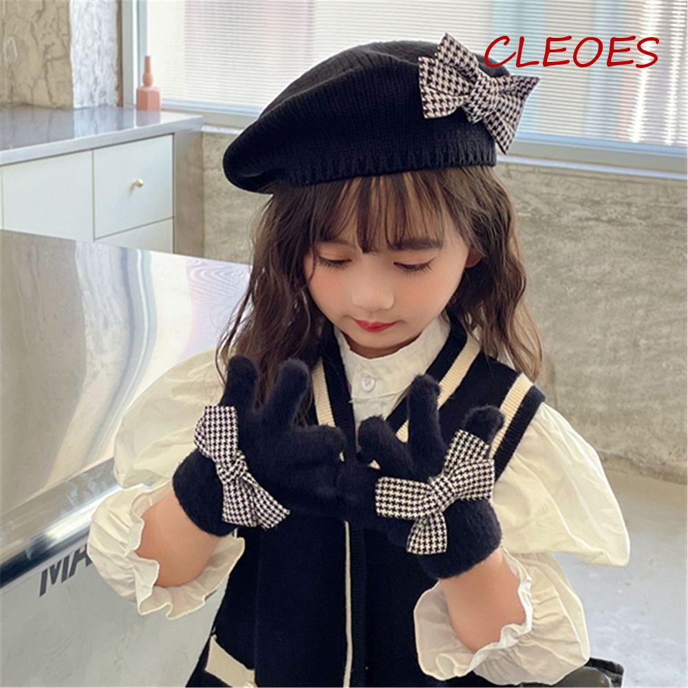 Mũ Nồi Len Dày Dặn Màu Sắc Trơn Phong Cách Hàn Quốc Cho Bé Gái