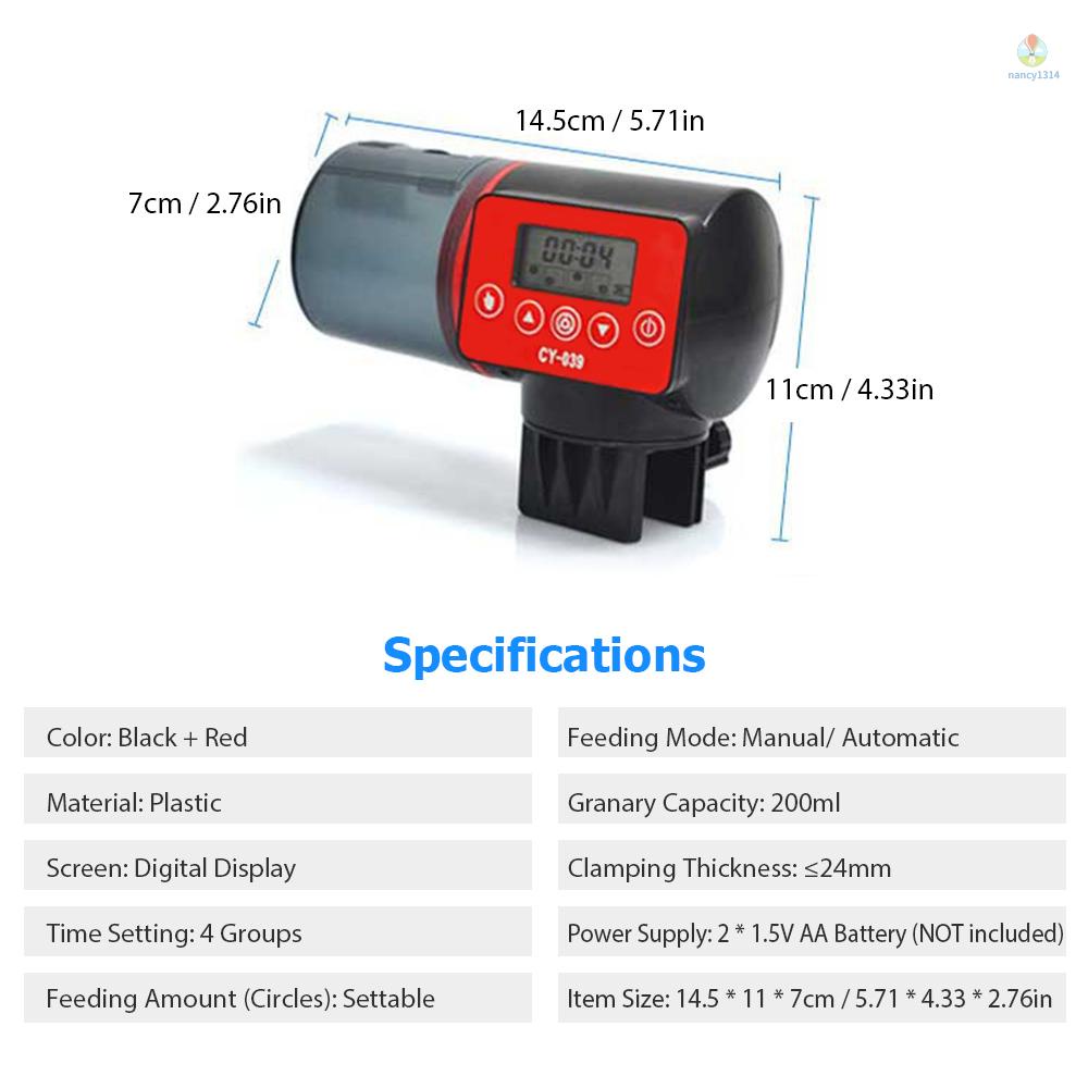 Máy Cho Cá Ăn Hẹn Giờ Tự Động 4 Số