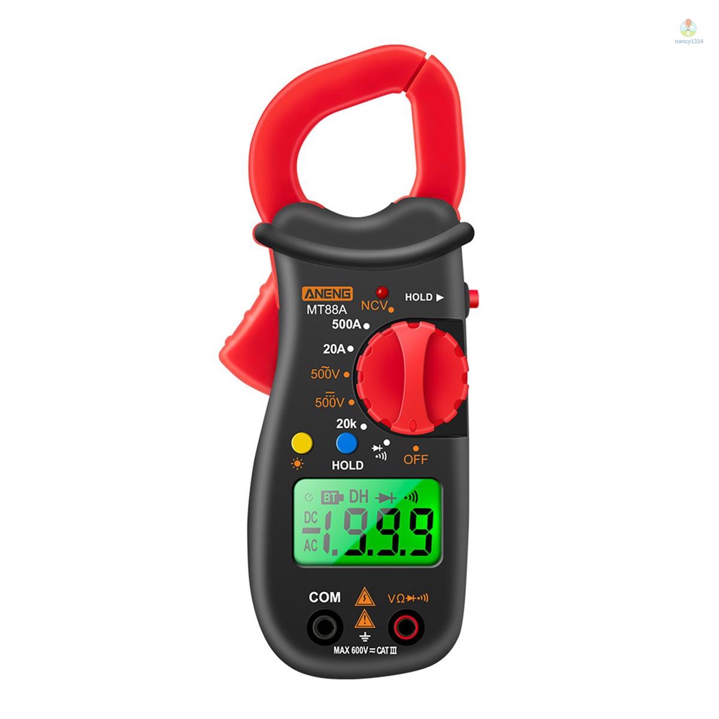 Kẹp Vạn Năng Kế Kỹ Thuật Số ANENG MT88A Màn Hình LCD Đếm 1999 Cầm Tay DC / AC 500A AC