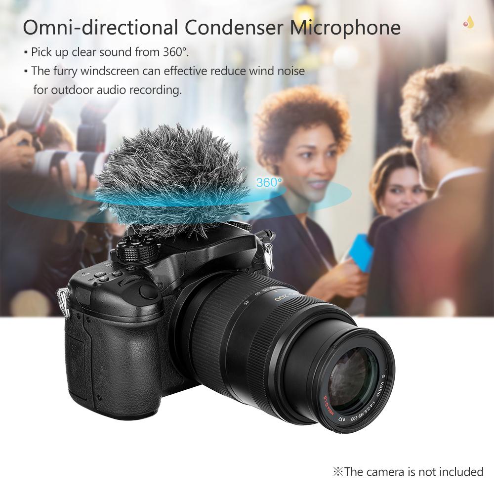 (mynivn) Micro BOYA BY-MM2 Mini Âm Thanh Nổi Đa Hướng Có Kính Chắn Gió Cho Máy Tính Bảng DSLR