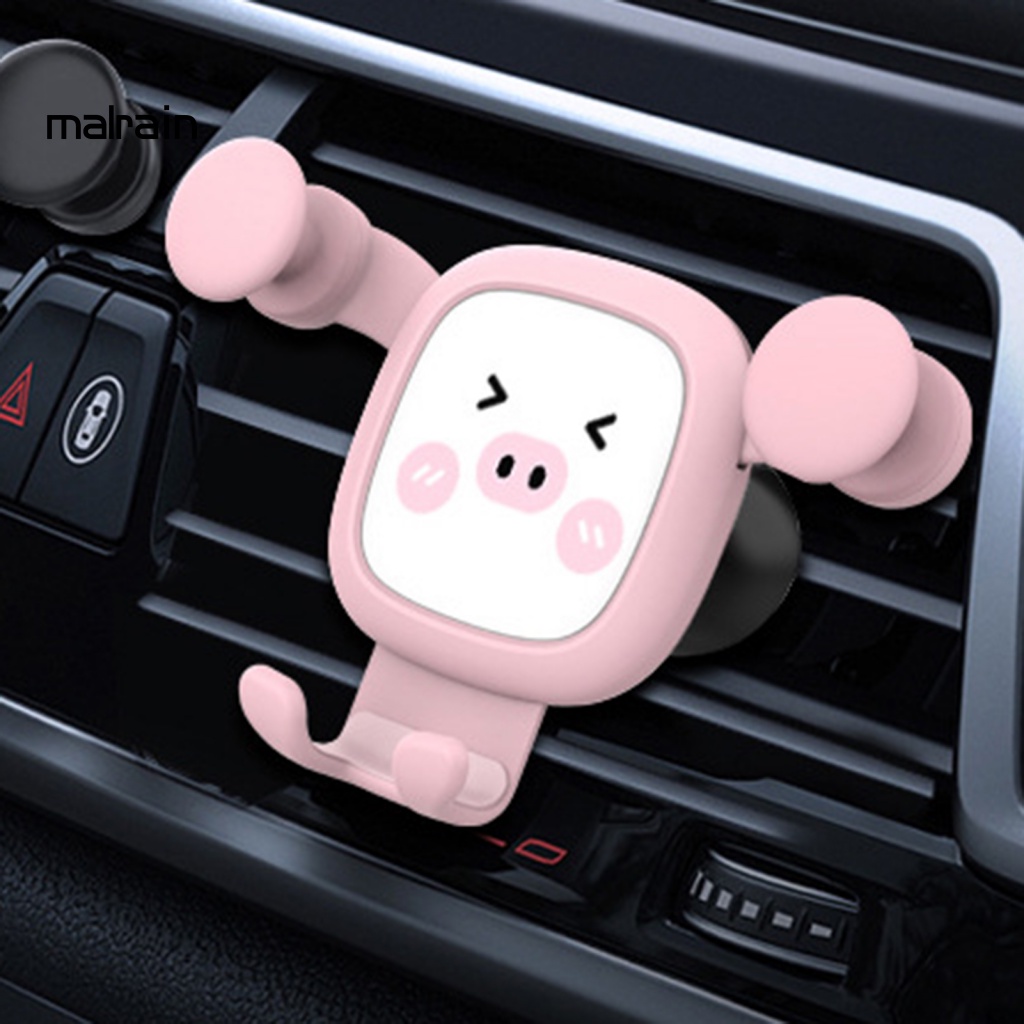 Giá Đỡ Điện Thoại Di Động Hình Chú Heo Chống Trầy Xước Cho Xe Hơi