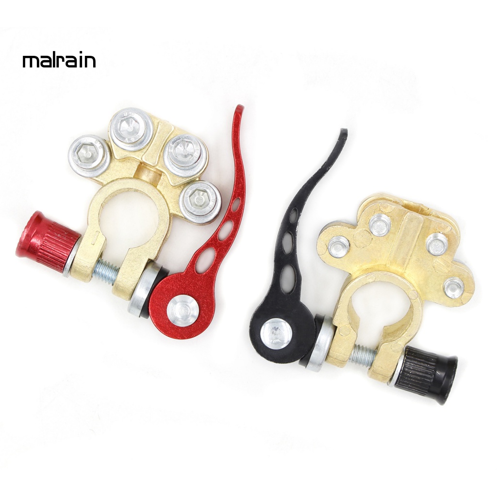 1 Bộ Kẹp Bình Ắc Quy Xe Hơi Bằng Đồng Thau Tháo Gỡ Nhanh