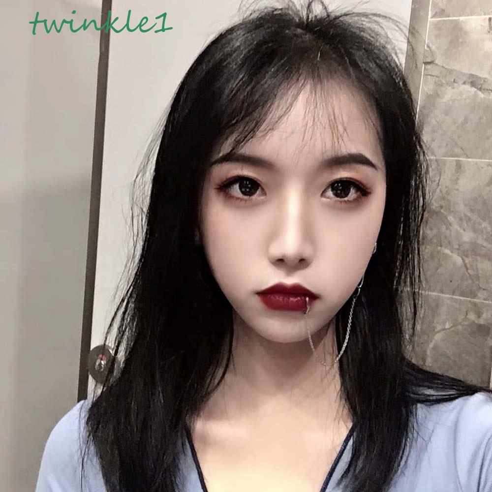 Khuyên Tai Hình Đôi Môi Bằng Thép Không Gỉ Thiết Kế Đục Lỗ Đơn Giản Sáng Tạo Phong Cách Punk One Piece Cho Nữ