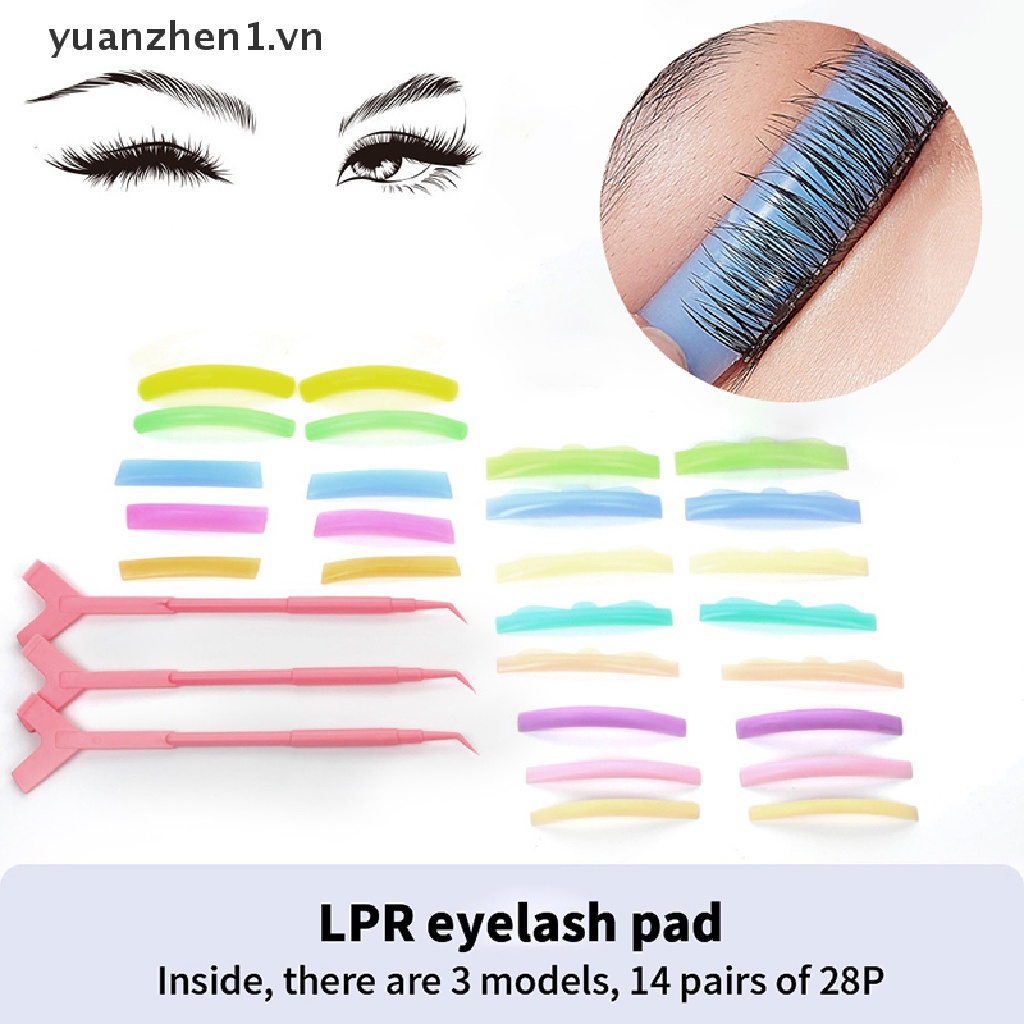 Set 14 Cặp Đệm Silicone Hỗ Trợ Uốn Cong Lông Mi Có Thể Tái Sử Dụng