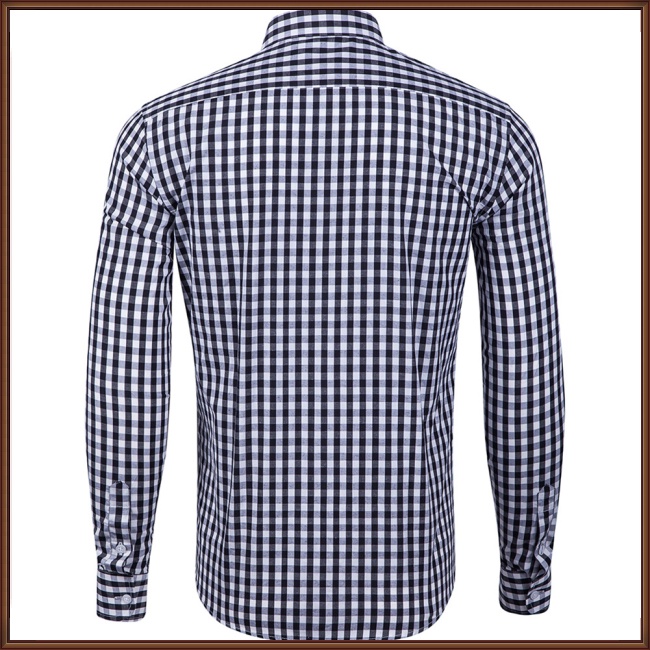 Áo Sơ Mi Tay Dài Sọc Ca Rô Cổ Bẻ Cỡ Lớn Thời Trang Trẻ Trung Cho Nam