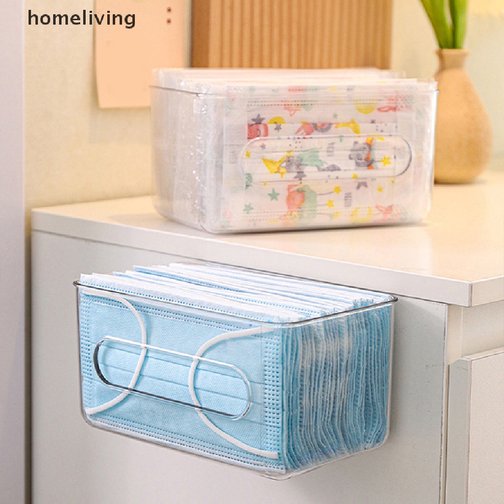 Hộp Đựng Khăn Giấy Gắn Tường Trong Suốt Sức Chứa Lớn Không Cần Khoan Lỗ Dùng Một Lần Đa Ứng Dụng