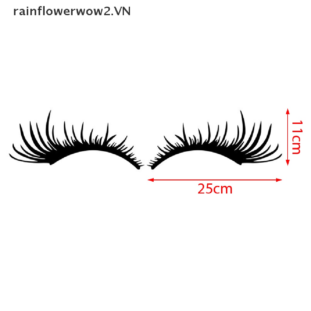 1 Cặp Miếng Dán Hình Đôi Mắt 3D Vui Nhộn Trang Trí Đèn Pha Xe Hơi