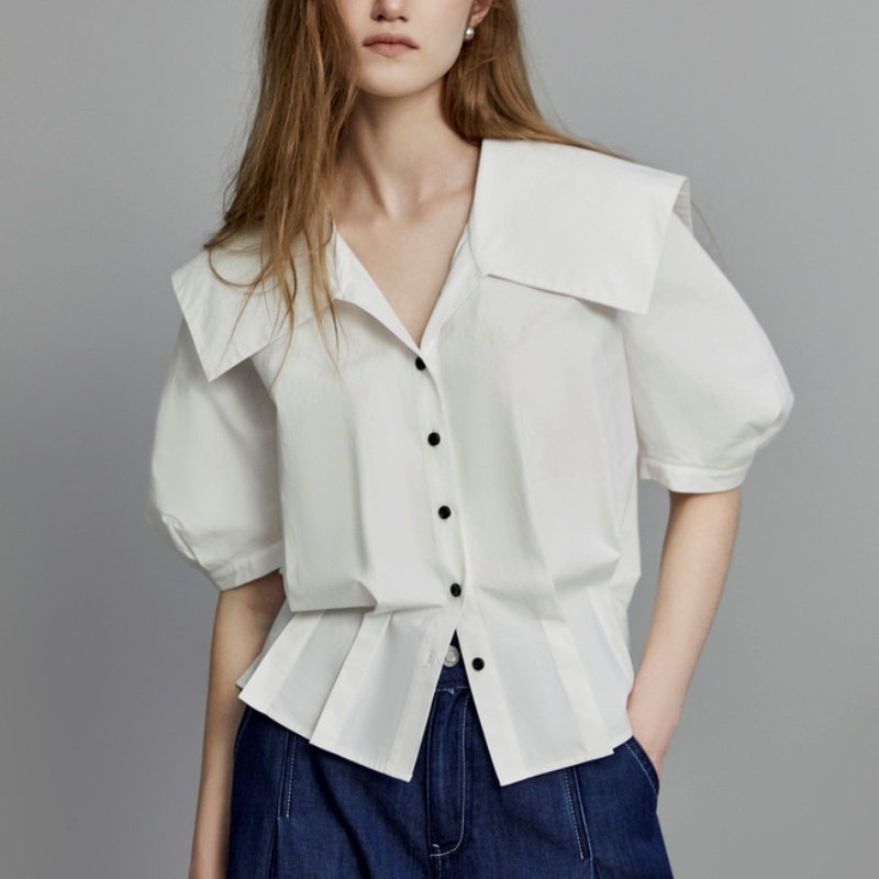 Áo Sơ Mi Cotton Trơn Cao Cấp Phong Cách Thời Trang Mùa Hè 2023 Mới Niche JJ
