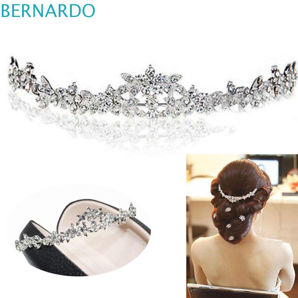 Thời Trang Băng Đô Vương Miện BERNARDO|Vương Miện Cài Tóc Cô Dâu Đính Hoa Sang Trọng|Phụ Kiện Trang Trí Cho Phù Dâu Xinh Xắn|Băng Đô Cài Tóc Thiết Kế Dễ Thương