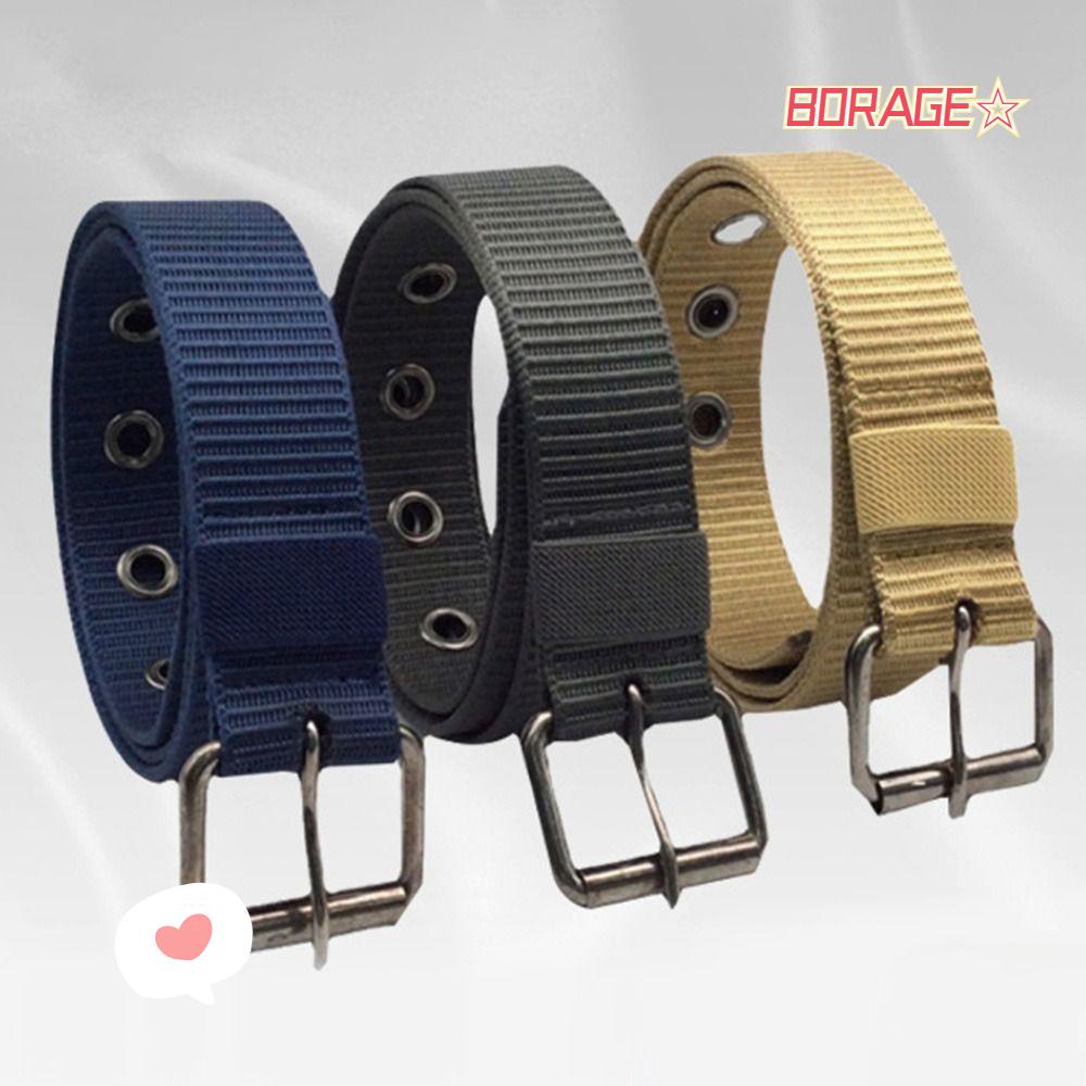 Dây Thắt Lưng Vải Dù Canvas Nylon Bện Kiểu Cao Bồi Cổ Điển