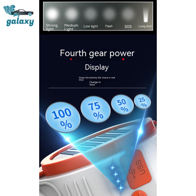 Galaxy Đèn Led Năng Lượng Mặt Trời Kèm Sạc Usb Tiện Dụng Mang Theo Du Lịch Cắm Trại