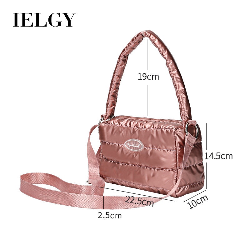 IELGY Túi Đeo Chéo Vai Bằng Da Cotton Màu Trơn Mềm Mại Đa Năng Thời Trang