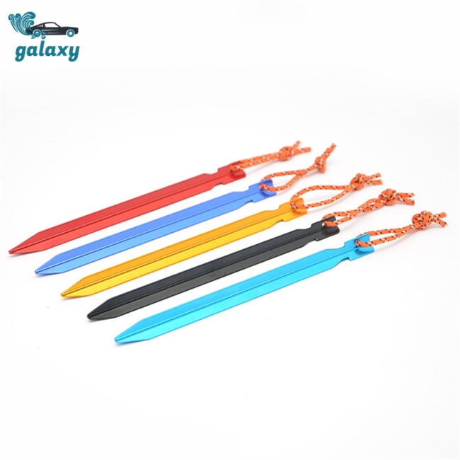 Cọc Giăng Lều Hình Chữ V Ba Mặt Bằng Hợp Kim Nhôm Siêu Nhẹ 23cm (Có Dây Buộc)