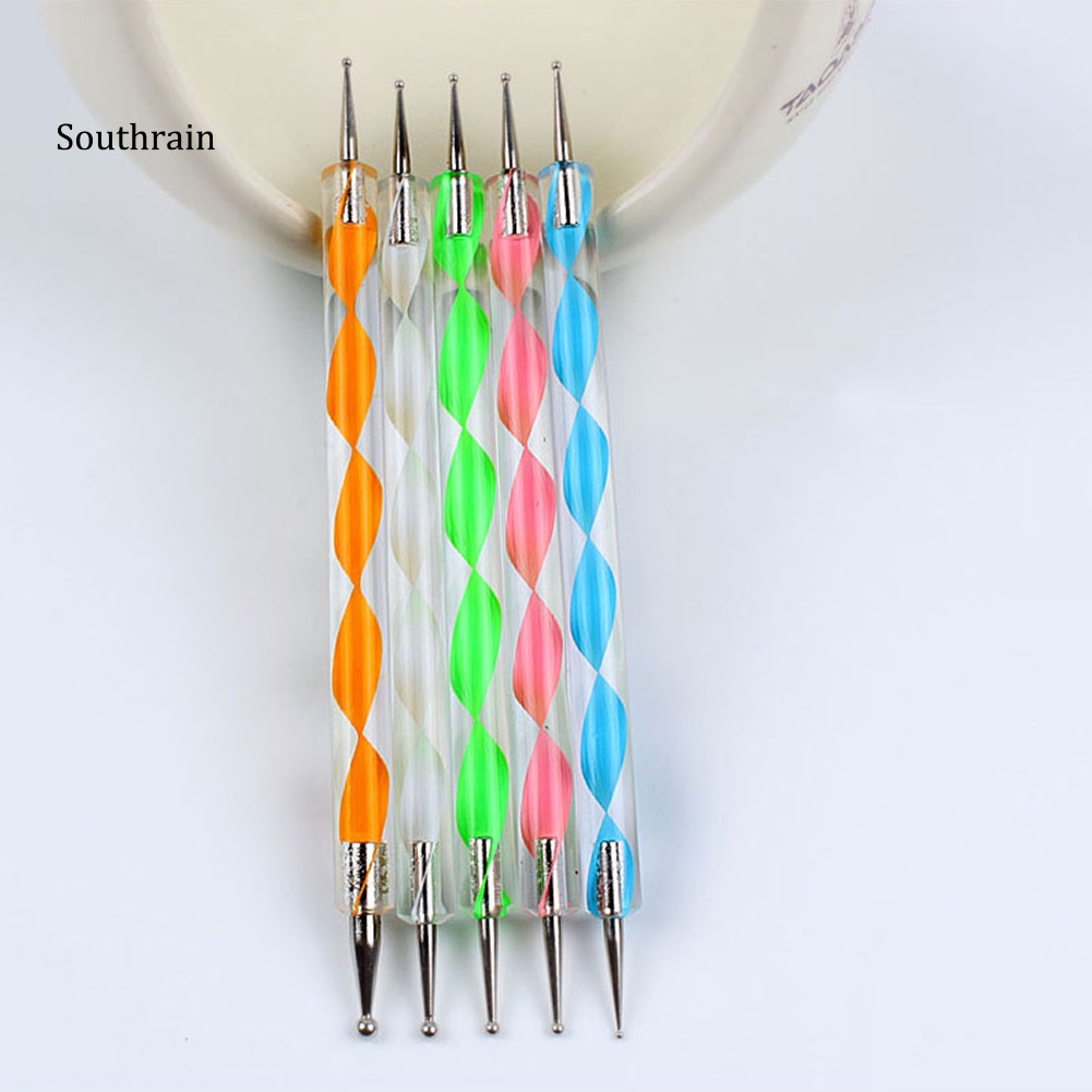 Set 5 Bút Chấm Bi / Chấm Bi 2 Đầu Trang Trí Móng Nghệ Thuật DIY