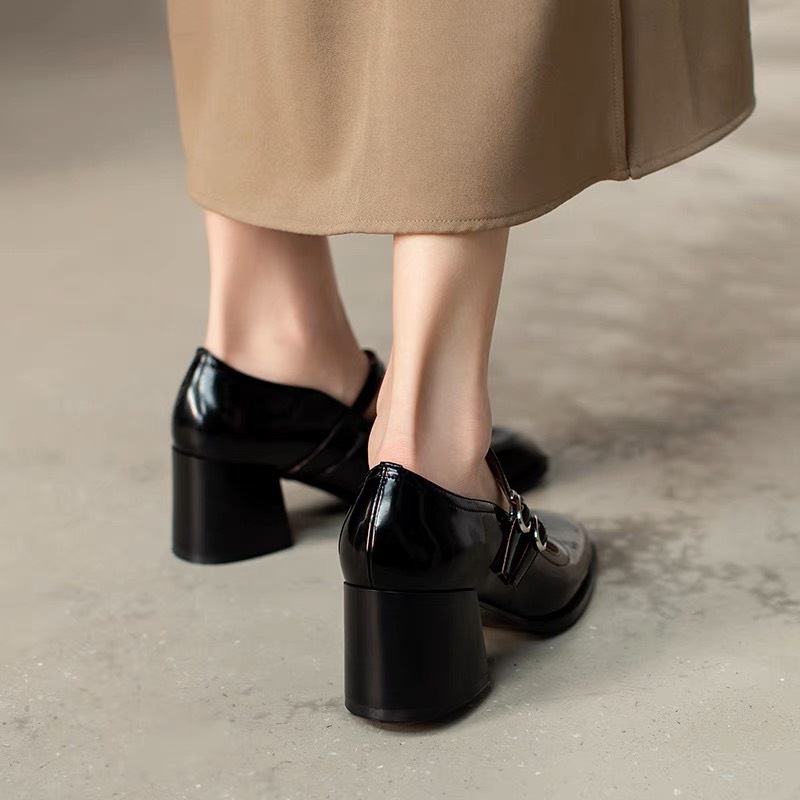 Size Station - Giày da hai quai ngang Mary Jane 6.5cm 650020