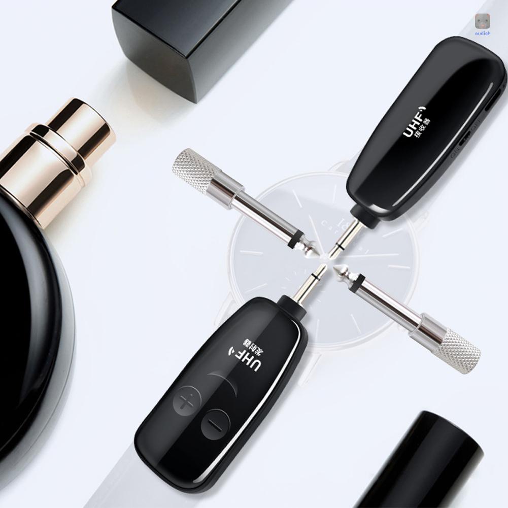 Hệ Thống Truyền Tín Hiệu Không Dây Sạc USB Màu Đen UHF Cho Đàn Guitar Bass
