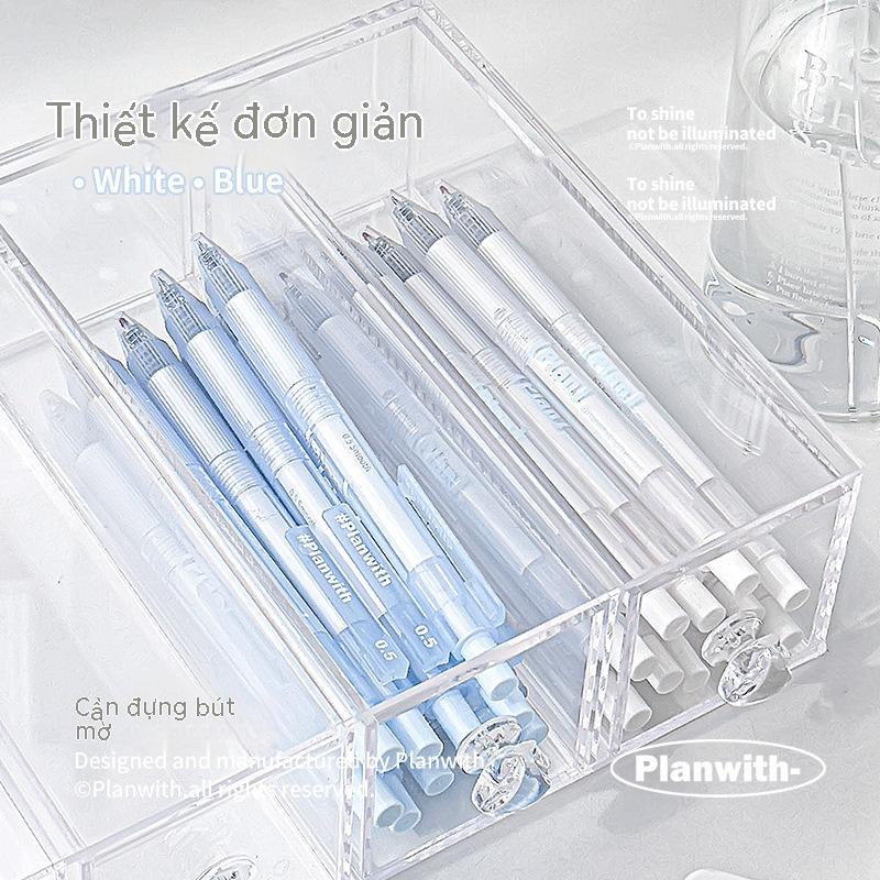 Hộp Bút Mực Gel Trong Suốt Ngòi 0.5mm Dành Cho Học Sinh