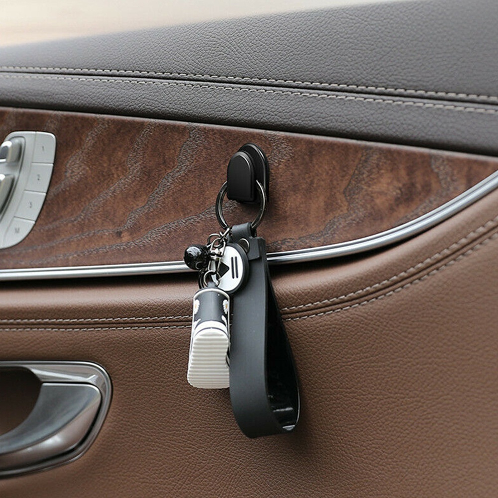 Bộ 4 Móc Treo Túi Rác mini Tự Dính Gắn Lưng Ghế Xe Hơi Ghế xe tựa lưng tựa đầu Hanger Quần áo vô hình Hanger Mini Hook Không có dấu vết Keo Nail miễn phí có thể tháo rời