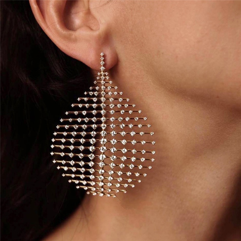 Bông Tai HìNh GiọT NướC ĐíNh Đá Sang TrọNg