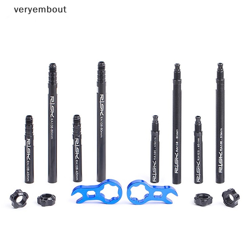 Set 2 Ống Nối Dài Van Xe Đạp Mở Rộng Kèm Cờ Lê