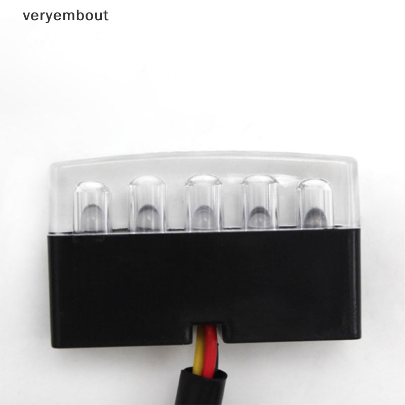 Đèn Phanh 5 Bóng LED Mini 12V Ánh Sáng Đỏ Gắn Đuôi Xe Mô Tô